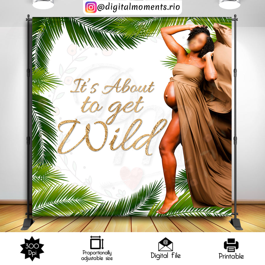 Safari 8x8 Custom Backdrop with 1 picture, Digital file only | Custom Digital Download for Kids Party or Event