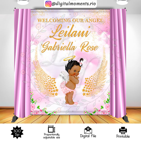 Little Angel 6x8 Custom Backdrop, Custom Digital File | Digital Download for Events for Events. 6x8, angel, arts, backdrop, backdrop-sign, c…