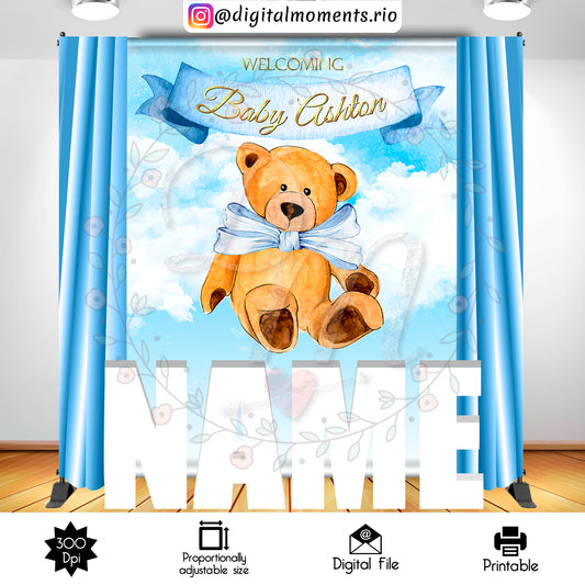 Copia del telón de fondo personalizado Teddy Bear 6x8, solo archivo digital