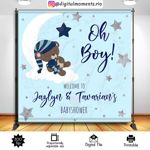 Teddy Bear 8x8 Custom Backdrop, Digital file only