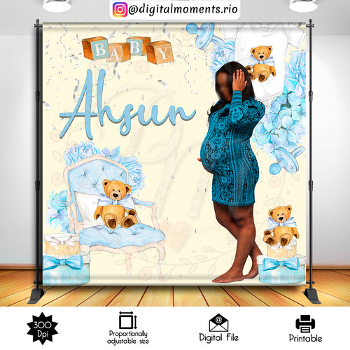 Teddy Bear Ashun   8x8, events, custom, picture, 8x8, bear, teddy, backdrop