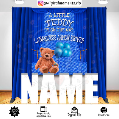 Teddy Bear - Backdrop - Baby Shower