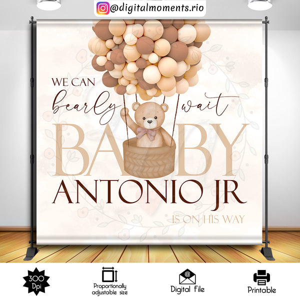 Teddy Bear 8x8 Custom Backdrop, Custom Digital File | Digital Download for Events for Events. 8x8, arts, backdrop, backdrop-sign, bear, cele…