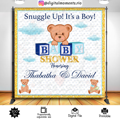 Teddy Bear Shower 8x8, events, custom, 8x8, bear, teddy, backdrop