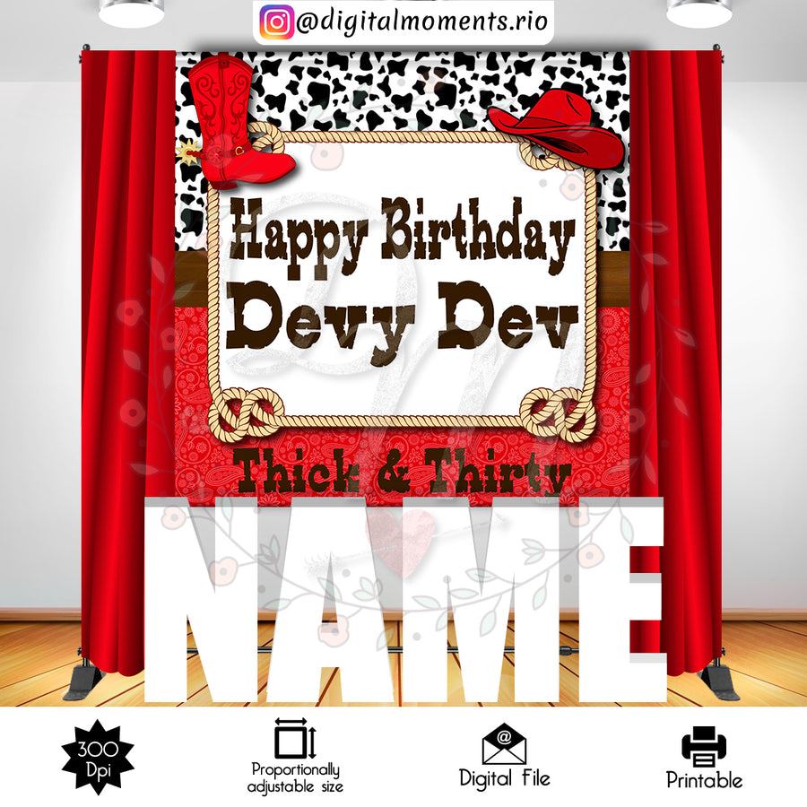 Country 6x6 Custom Backdrop, Digital file only | Custom Digital Download for Kids Party or Event