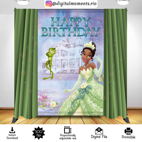 Tiana 5x8, events, instant, princess, frog, backdrop, design, 5x8