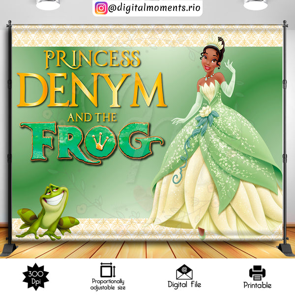 Princess Tiana 8x6 Custom Backdrop, Custom Digital File | Digital Download for Events for Events. 8x6, arts, backdrop, backdrop-sign, celebr…