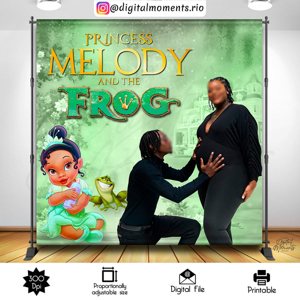 Princess Tiana 8x8 Custom Backdrop with 1 picture, Custom Digital File | Digital Download for Events for Events. 1, 8x8, arts, backdrop, bac…