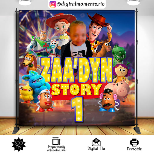 Toy Story 8x8 Fondo personalizado con imagen, solo archivo digital