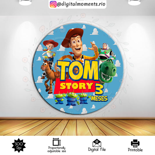 Toy Story 6x6 Telón de fondo personalizado, solo archivo digital