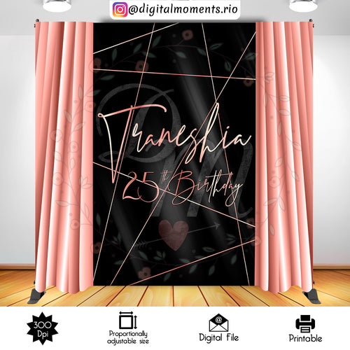 Traneshia 5x8, events, geometric, lines, custom, backdrop, 5x8