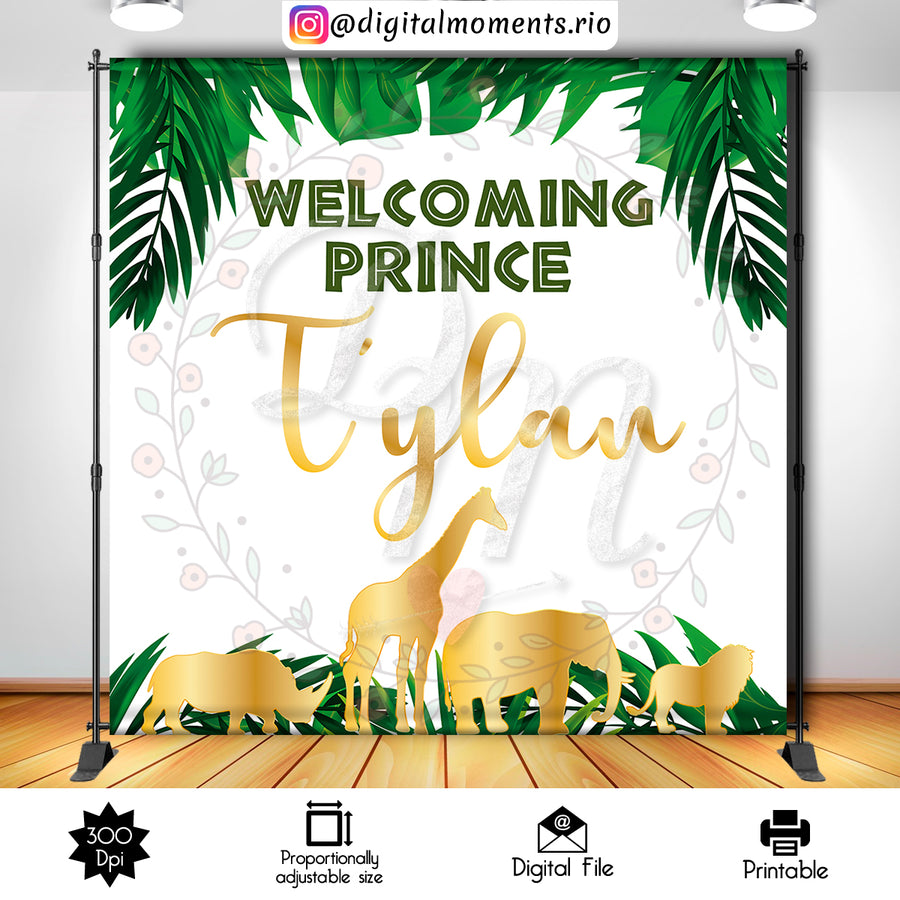 Safari 8x8 Custom Backdrop, Digital file only | Custom Digital Download for Kids Party or Event