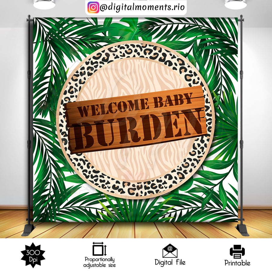 Safari 8x8 Custom Backdrop, Digital file only | Custom Digital Download for Kids Party or Event