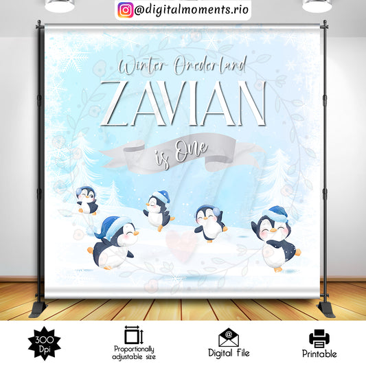 Winter Wonderland 8x8 Fondo personalizado, solo archivo digital