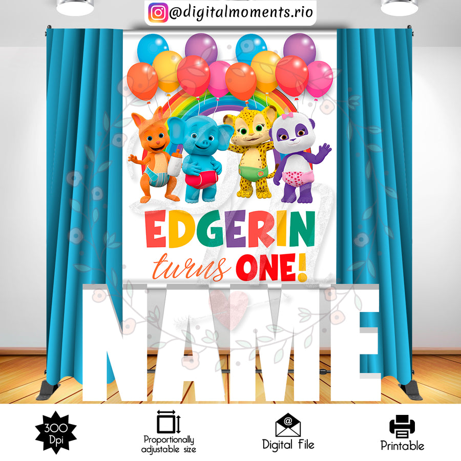 Word Party 5x6 Custom Backdrop, Digital file only | Custom Digital Download for Kids Party or Event