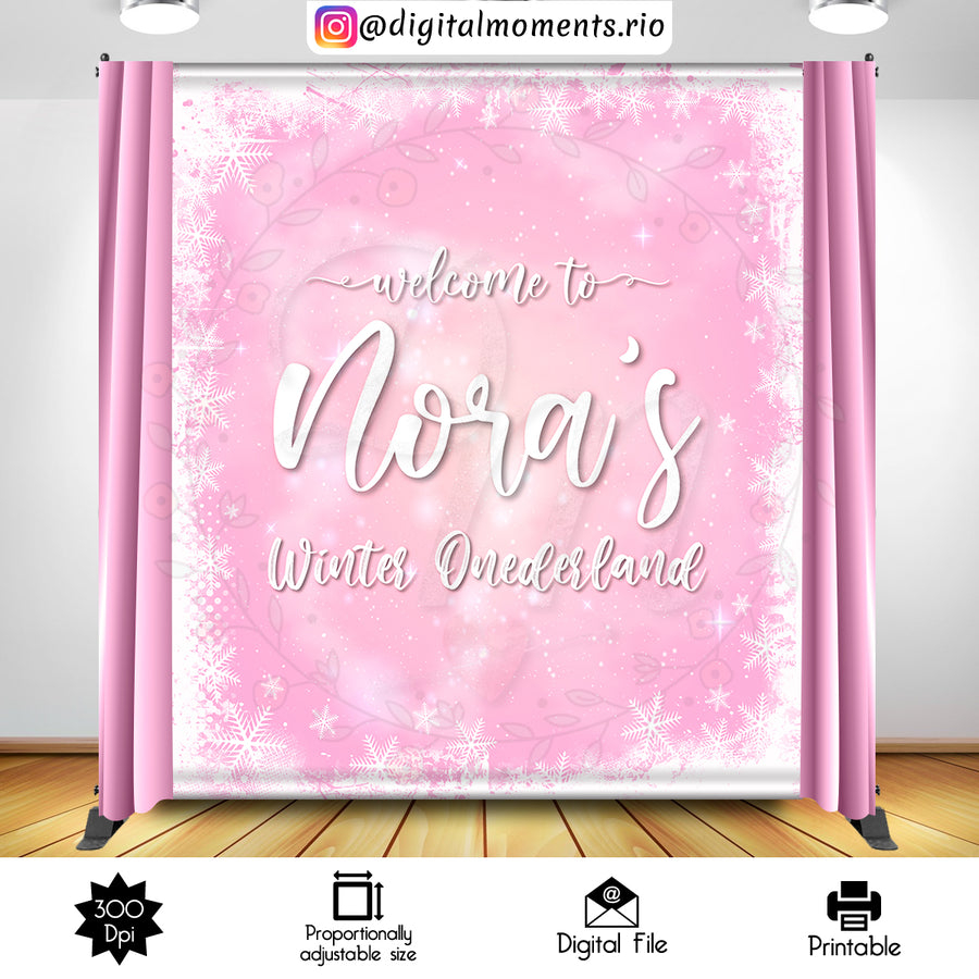 Winter Wonderland 5x7 Custom Backdrop, Digital file only | Custom Digital Download for Kids Party or Event