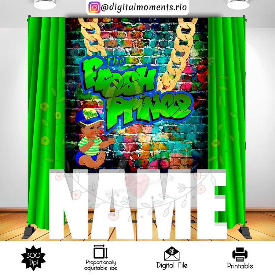 Fresh Prince 5x6 Custom Backdrop, Digital file only | Custom Digital Download for Kids Party or Event