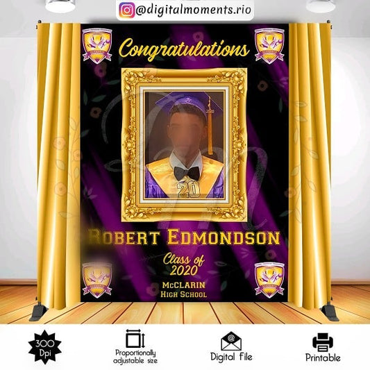 Graduation 6x8 Custom backdrop, Digital file only