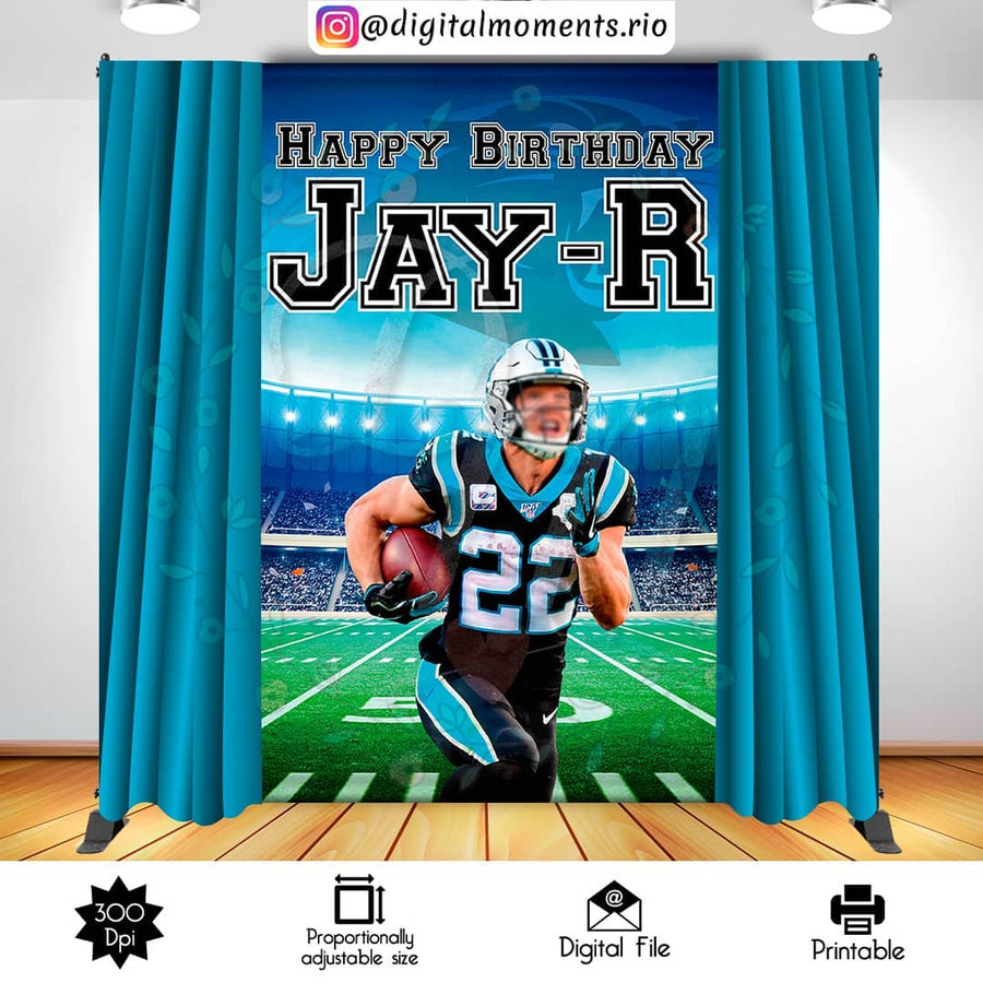 Carolina-Panthers 5x8 Custom Backdrop, Digital file only | Custom Digital Download for Kids Party or Event
