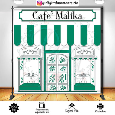 Paris Cafe - Backdrop - Birthday