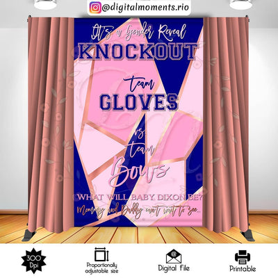 Gender Reveal - Backdrop - Birthday