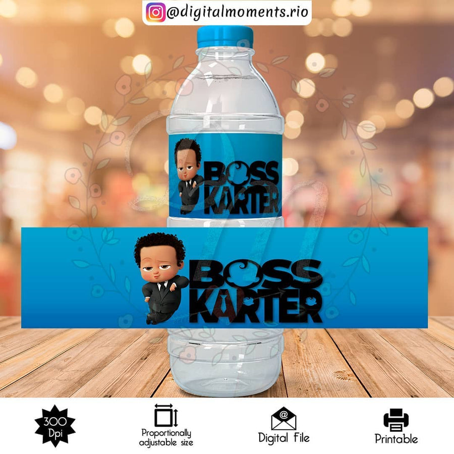Boss Baby Custom Water Bottle Label, Digital file only | Custom Digital Download for Kids Party or Event