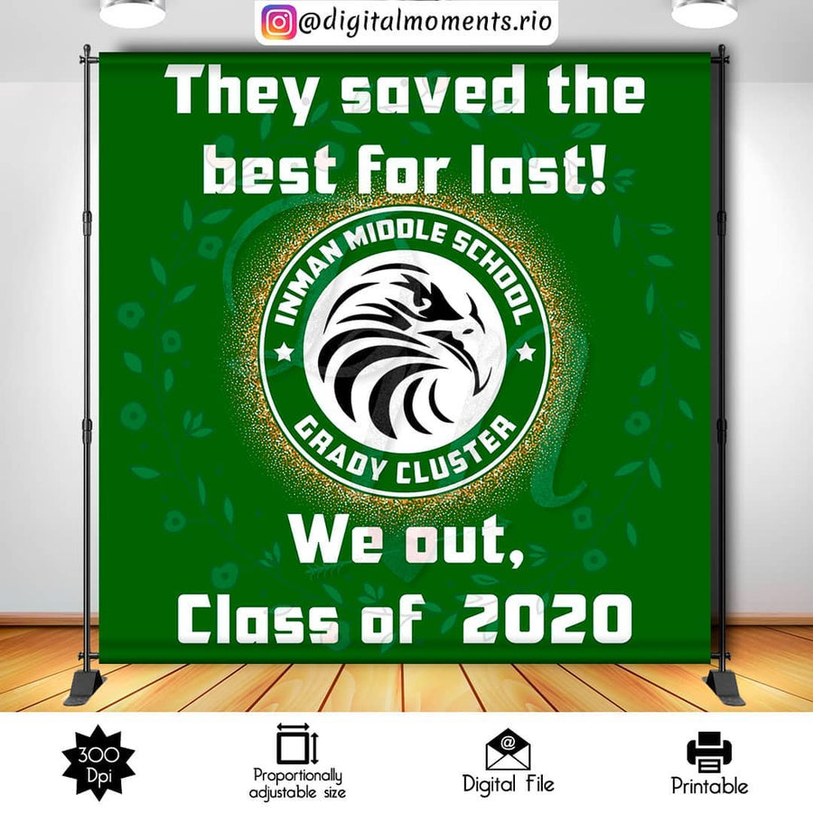 Graduation 8x8 Custom Backdrop, Digital file only | Custom Digital Download for Kids Party or Event