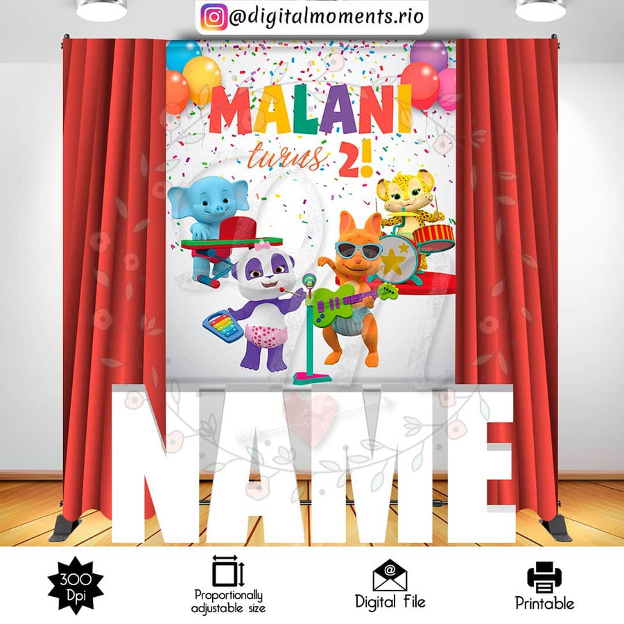 Word Party 5x6 Custom Backdrop, Digital file only | Custom Digital Download for Kids Party or Event